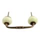 Pistachio Green Cackle Ceramic Bridge Handle